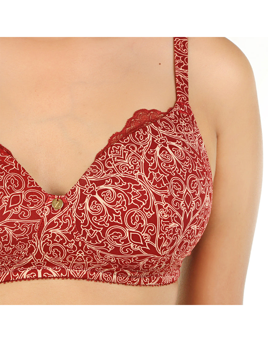 ZEN SERIES NON-WIRED SUPER SOFT LIGHTLY PADDED BRA-MERLOT