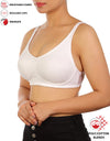 LOSHA FULL COVERAGE SUPER SUPPORT SEAMLESS MOLDED CUPS MINIMIZER BRA-WHITE